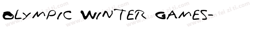 Olympic Winter Games字体转换